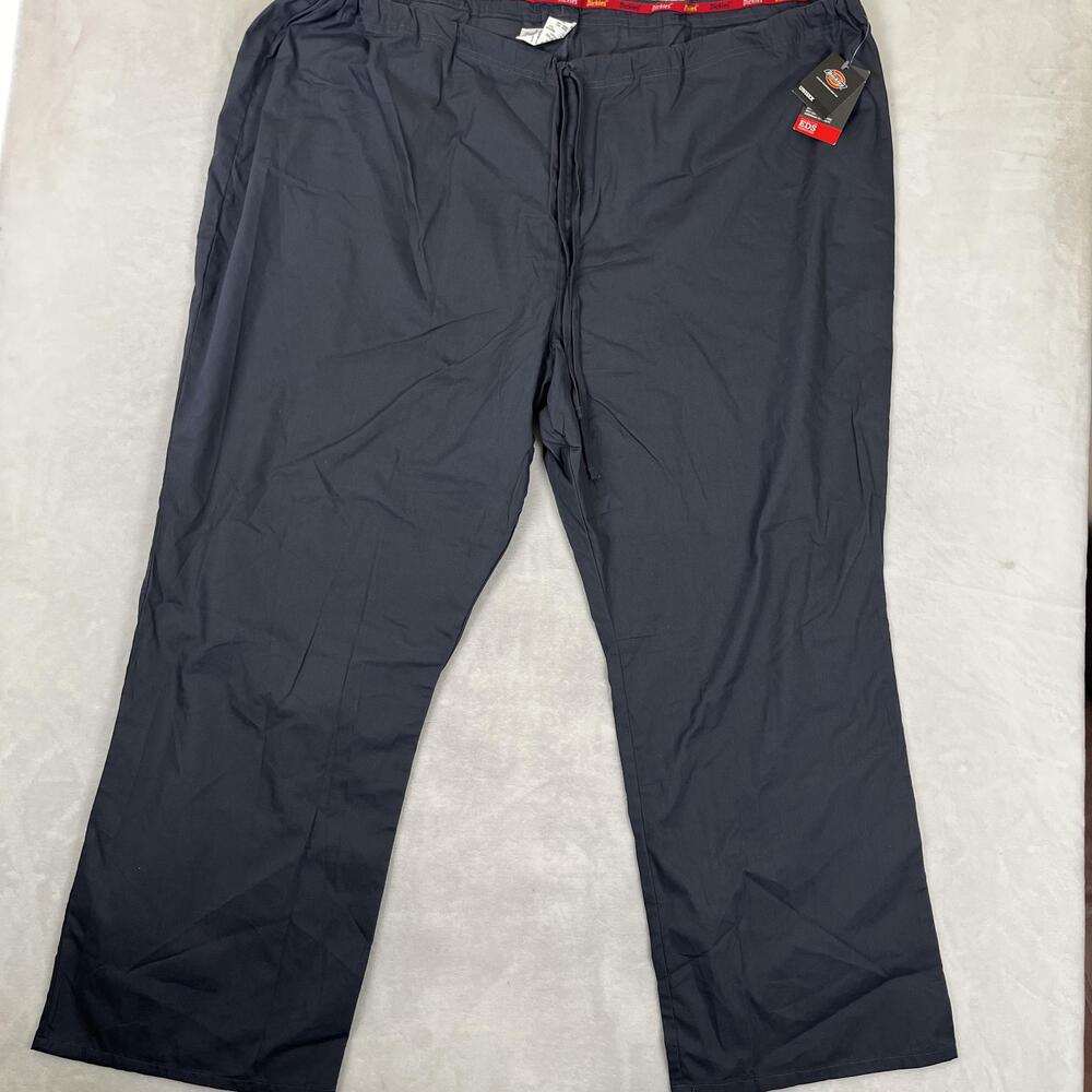 Dickies Medical Scrubs Pants Size 5XL Gray Drawstring Elastic Waist Pockets